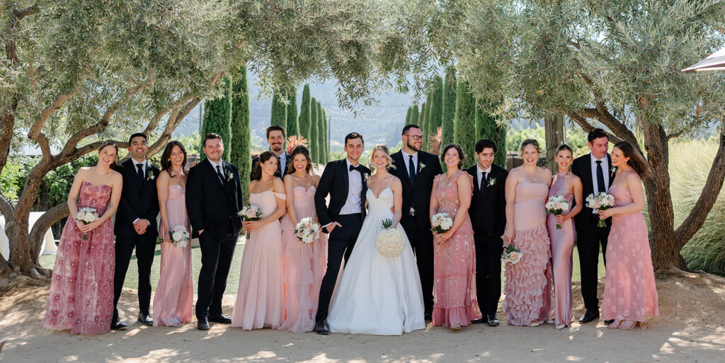 Blush and white wedding at Brindare in St. Helena